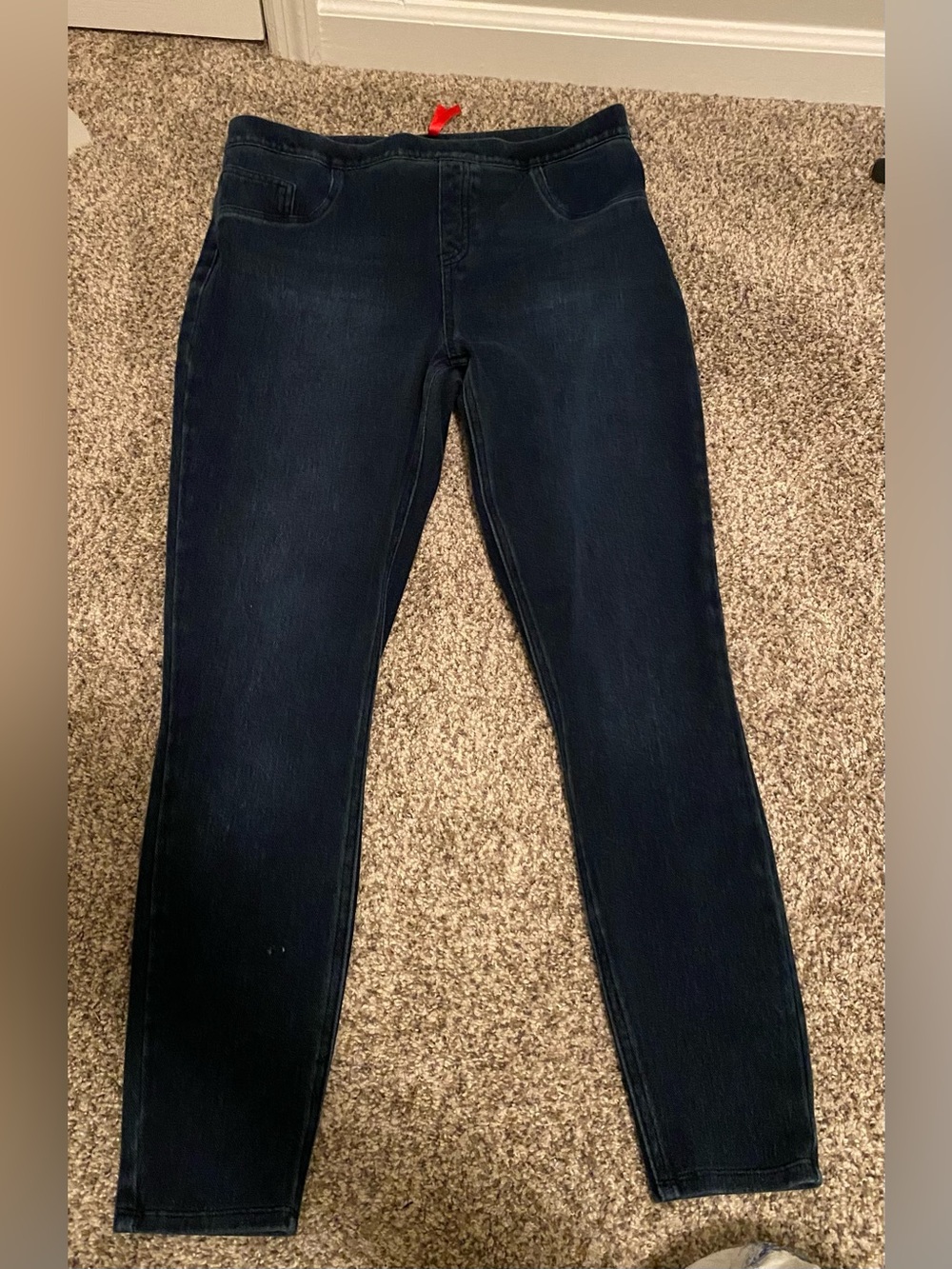 Women’s Spanx Jeans by Sara Blakely Dark Blue Stretch Jeans Size XL